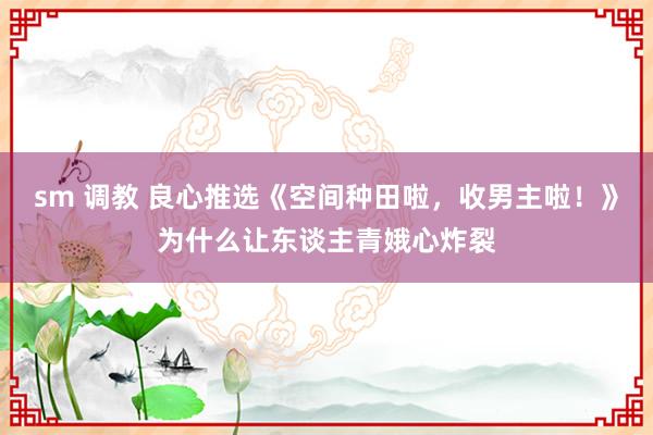 sm 调教 良心推选《空间种田啦，收男主啦！》为什么让东谈主青娥心炸裂