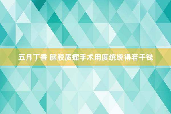 五月丁香 脑胶质瘤手术用度统统得若干钱