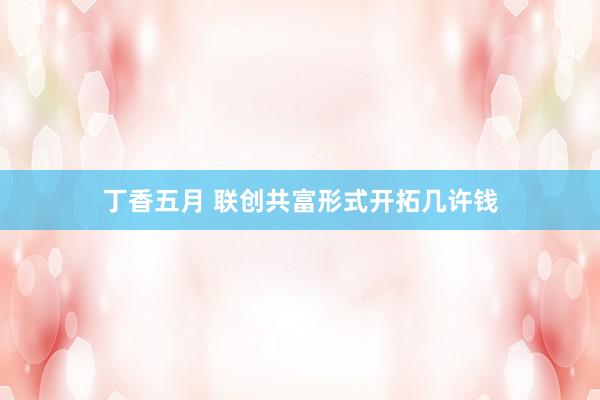 丁香五月 联创共富形式开拓几许钱