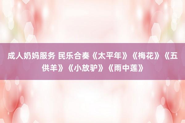 成人奶妈服务 民乐合奏《太平年》《梅花》《五供羊》《小放驴》《雨中莲》